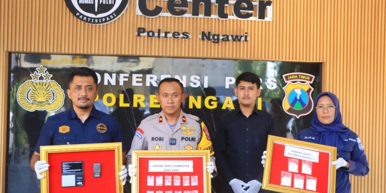 Polres Ngawi Berhasil Amankan Tersangka Peredaran Gelap Narkoba