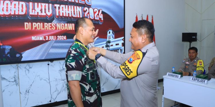 Kapolres Ngawi Sambut Hangat KKL Wilhan Pasis Dikreg Seskoad Angkatan 64 Tahun 2024