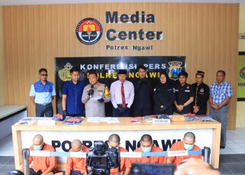 Pelaku Pengeroyokan diamankan Polres Ngawi