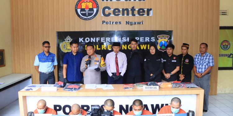 Pelaku Pengeroyokan diamankan Polres Ngawi