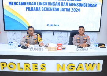 Jaga Lingkungan Tetap Kondusif, Polres Ngawi Gelar Katpuan Kasat Kamling