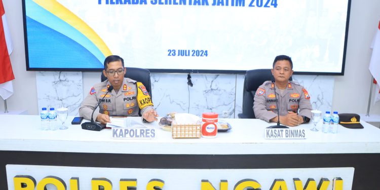 Jaga Lingkungan Tetap Kondusif, Polres Ngawi Gelar Katpuan Kasat Kamling