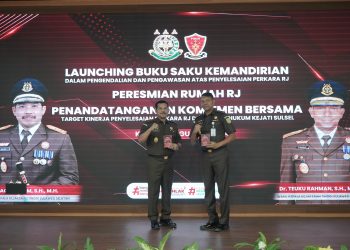 Kajati Sulsel Launching Buku Saku Kemandirian Penyelesaian Perkara Melalui RJ