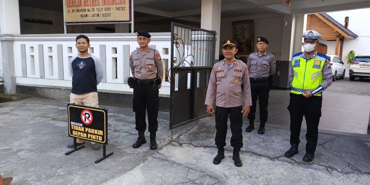 Polres Ngawi Amankan Kegiatan Ibadah Umat Nasrani