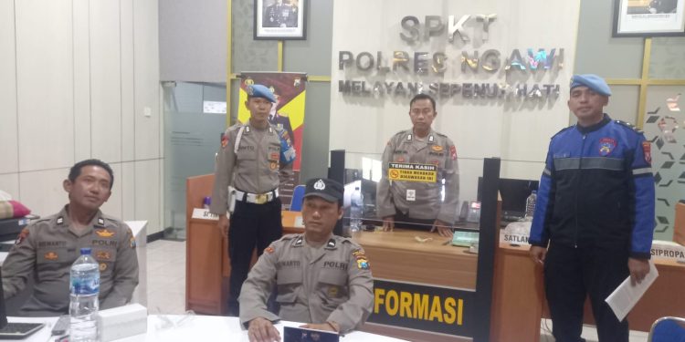 Dini Hari, Provos Polres Ngawi Cek Ruangan