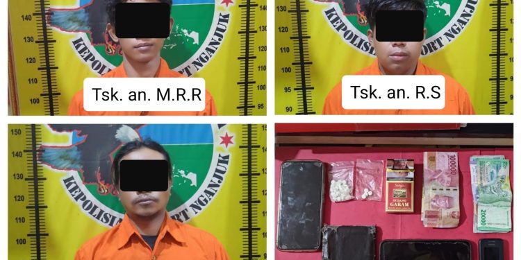 Polres Nganjuk Ungkap Jaringan Pengedar Narkotika Jenis Pil Koplo : Tiga Tersangka Ditangkap