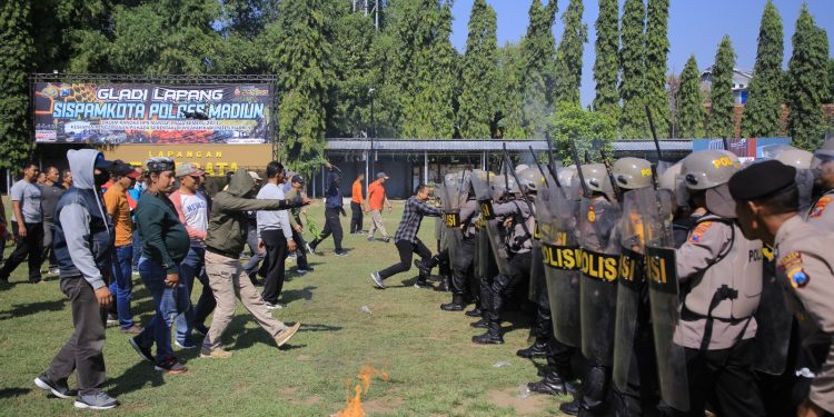 Polres Madiun Gelar Pelaksanaan Sispamkota “Ops Mantap Praja Semeru” untuk Pengamanan Pilkada 2024