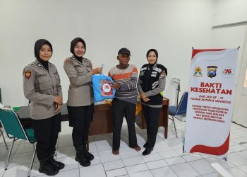 Polwan Ngawi Gelar Bakti Kesehatan Peringati Hari Jadi Polwan ke-76