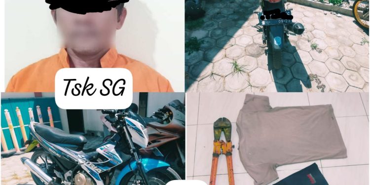 Polres Nganjuk amankan Pelaku Pencurian Besi Beton  Milik  PT Ometraco Arya Samanta