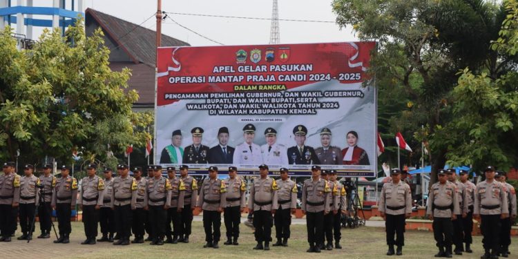 Apel Gelar Pasukan, Langkah Serius Pengamanan Pilkada Serentak 2024 Polres Kendal
