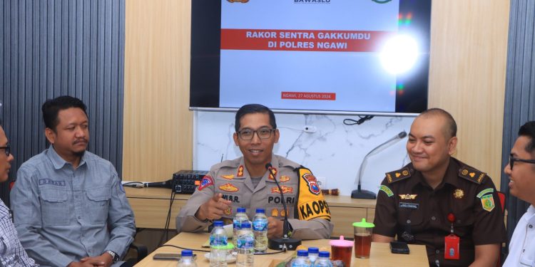 Jelang Pilkada 2024, Polres Ngawi Laksanakan Rakor Sentra Gakkumdu