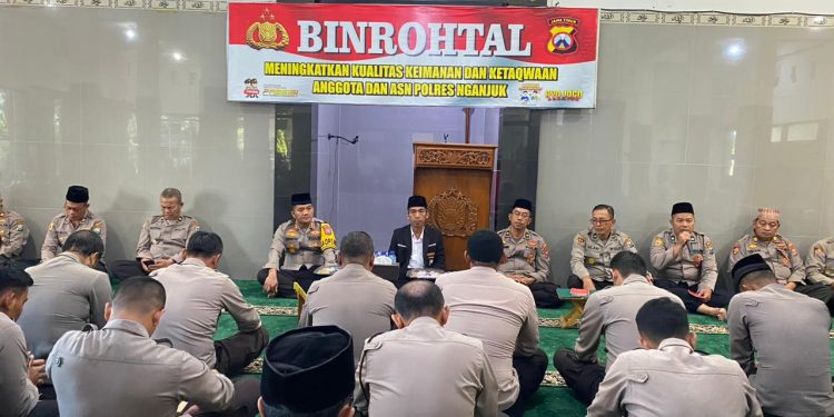 Polres Nganjuk Gelar Program Pembinaan Rohani dan Mental dalam Upaya Penguatan Keimanan dan Keikhlasan