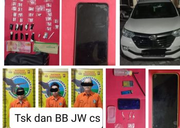 Satreskoba Polres Nganjuk Berhasil Tangkap 3 Orang Terduga Kurir Sabu