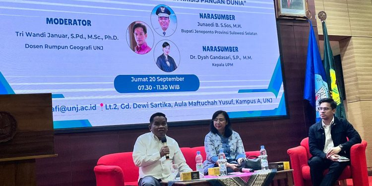 Pj.Bupati Jeneponto Beri Kuliah Umum di Universitas Negeri Jakarta, Bahas Ketahanan Pangan di Tengah Krisis Iklim dan Pangan Global