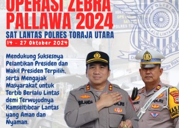 Ajak Masyarakat Untuk Tertib Berlalu Lintas, Kapolres Toraja Utara Pimpin Langsung Apel Gelar Pasukan Operasi Zebra Pallawa 2024