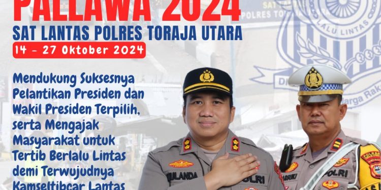 Ajak Masyarakat Untuk Tertib Berlalu Lintas, Kapolres Toraja Utara Pimpin Langsung Apel Gelar Pasukan Operasi Zebra Pallawa 2024