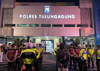 Jelang Pelantikan Presiden Terpilih, Polri dan TNI di Tulungagung Patroli Skala Besar