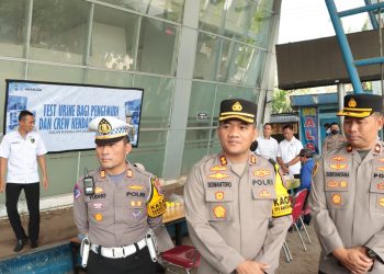 Polres Nganjuk Gelar Tes Urin Acak Sopir Angkutan Umum dan Bus, Upaya Preventif Jaga Keselamatan Penumpang