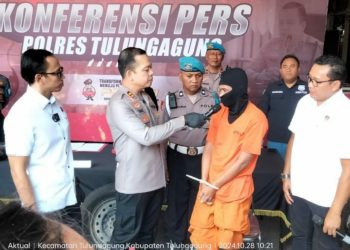 Satreskrim Polres Tulungagung Ungkap Kasus Curat dengan Modus Kempes Ban