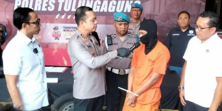 Satreskrim Polres Tulungagung Ungkap Kasus Curat dengan Modus Kempes Ban