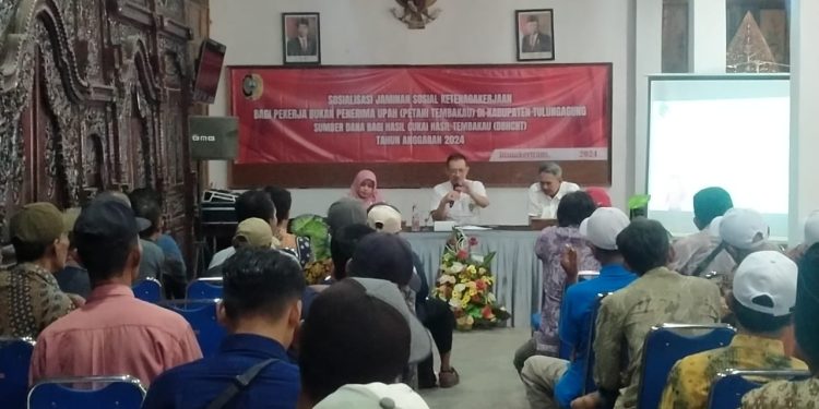 Disnakertrans Bersama BPJS Ketenagakerjaan Tulungagung Gelar Sosialisasi Manfaat Jaminan Sosial Bagi Pekerja BPU