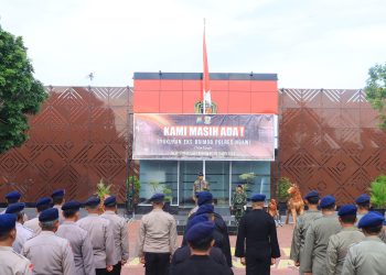 Polres Ngawi Gelar Upacara Peringati Hari Brimob ke 79 Tahun 2024.