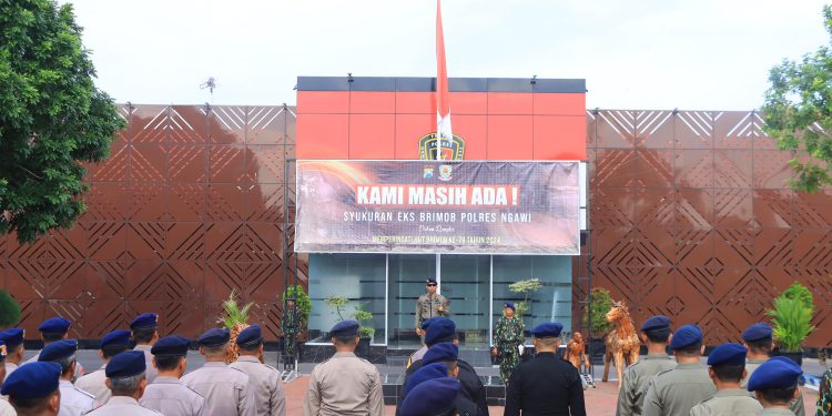 Polres Ngawi Gelar Upacara Peringati Hari Brimob ke 79 Tahun 2024.