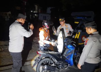 Polres Nganjuk Menggelar Patroli Skala Besar Pasca Pungut Hitung Pilkada 2024
