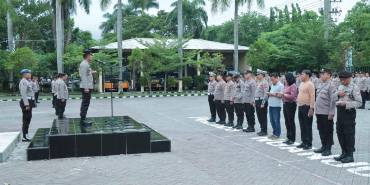 Gelar Apel Besar dan Sterilisasi Gereja, Polres Nganjuk Pastikan Natal 2024 Aman