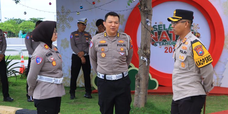 Kapolres Dampingi Tim Lantas Polda Jatim Kunjungi Pos Yan Rest Area Tol Ngawi