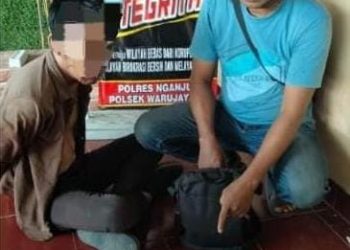 Polres Nganjuk Amankan Pelaku Pencurian Tas berisi uang di Dsn. Jarakan, Kel. Warujayeng Kec.Tanjunganom