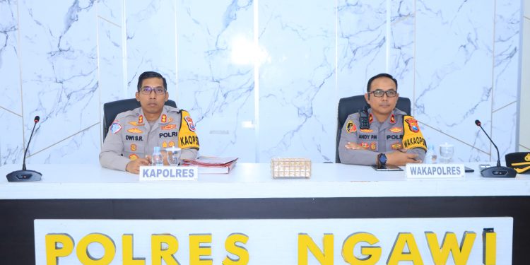 Tingkatkan Kinerja, Kapolres Ngawi Pimpin Anev Sitkamtibmas