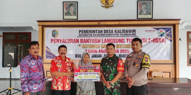 25 KPM di Desa Kalidawir Terima BLT- Dana Desa Tiga Bulan Sekaligus, Ini Harapan Kades