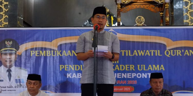 Pembukaan Program Tilawatil Qur’an Dan Pendidikan Kader Ulama Resmi Dimulai Di Masjid Agung Jeneponto