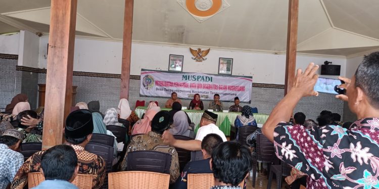 Pemdes Tanggunggunung  Menggelar  Muspadi berjalan lancar dan kondusif
