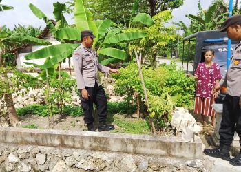 Dukung Ketahanan Pangan di Ngawi, Polisi Ajak Warga Kasreman Manfaatkan Lahan Pekarangan