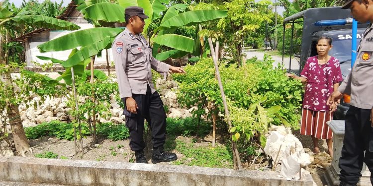 Dukung Ketahanan Pangan di Ngawi, Polisi Ajak Warga Kasreman Manfaatkan Lahan Pekarangan