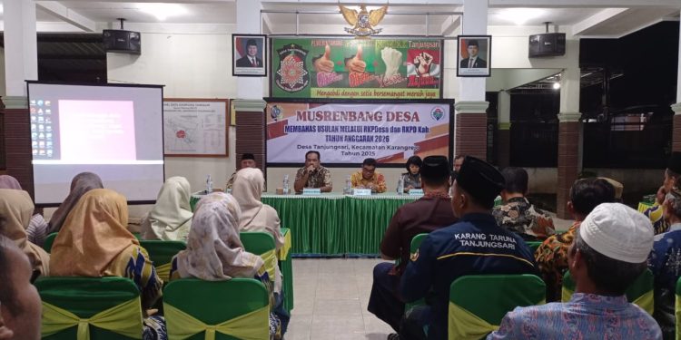 Musrenbang Desa Tanjungsari Tahun Anggaran 2026 Pemdes Fokuskan  Pembangunan Infastrukur.