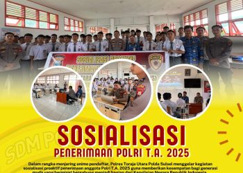 Jaring Animo, SDM Polres Toraja Utara Gelar Sosialisasi Proaktif Penerimaan Anggota Polri di SMAN 3