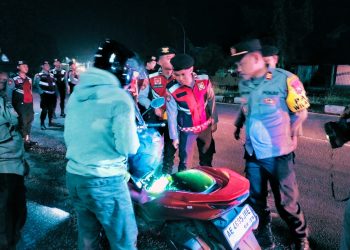 Polres Nganjuk Gelar Patroli SREG, Antisipasi Balap Liar dan Kejahatan Jalanan