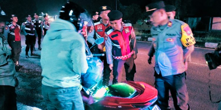 Polres Nganjuk Gelar Patroli SREG, Antisipasi Balap Liar dan Kejahatan Jalanan