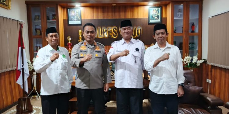 Kapolres Terima Langsung Kunjungan Kepala Kemenag yang Baru di Kabupaten Wajo