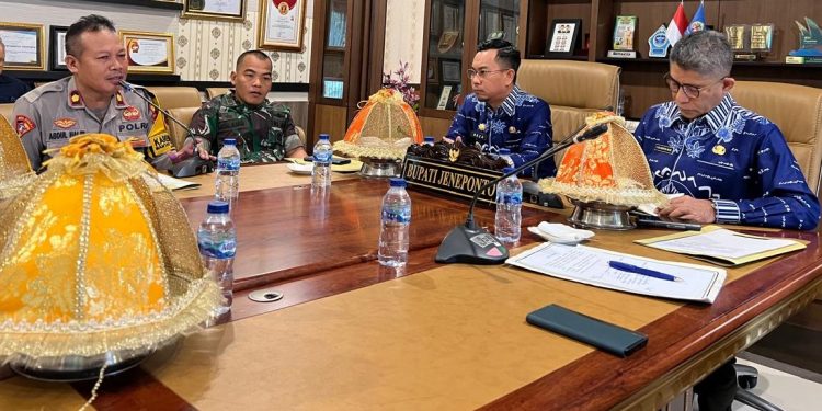 Forkopimda Jeneponto Bahas Keamanan Pascaputusan MK, Ketersediaan Pangan Jelang Ramadhan Dan Pencegahan Kejahatan Seksual Anak