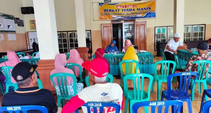 Pemdes Sanan Menggelar  Pemeriksaan Kesehatan Gratis  (Tenda Manis)  berjalan lancar dan kondusif