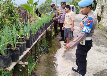 Dukung Program Ketahanan Pangan, Polsek Sawahan Pantau Pemanfaatan Lahan Pekarangan