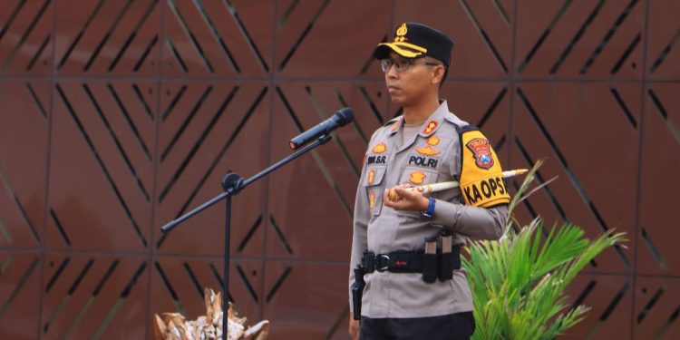 Kapolres dan Bupati Laksanakan Peletakan Batu Pertama Pembangunan Gedung Tantya Sudhirajati Polres Ngawi