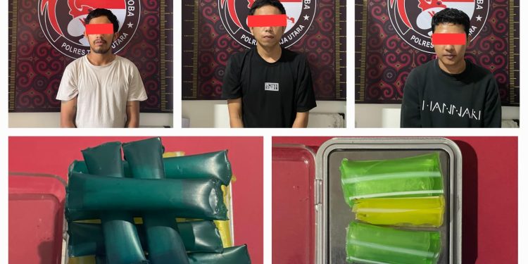 Diwarnai Tindakan Terukur Kearah Ban Mobil, Polisi Tangkap 3 Pemuda dan Amankan Total 14 Paket Sabu Di Toraja Utara