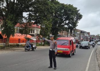 Wujudkan Kamseltibcarlantas, Satlantas Polres Toraja Utara Intens Gelar Pengaturan Lalu Lintas