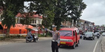 Wujudkan Kamseltibcarlantas, Satlantas Polres Toraja Utara Intens Gelar Pengaturan Lalu Lintas