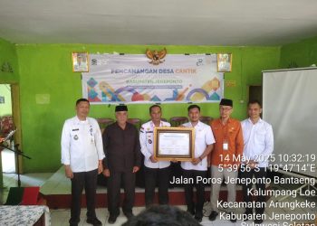 Wakil Bupati Jeneponto Canangkan Desa Kalumpangloe Sebagai Desa Cinta Statistik